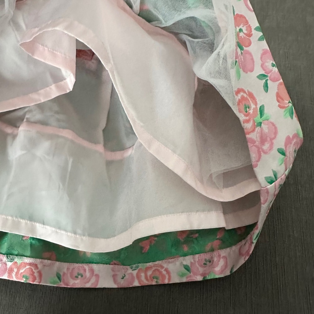 Janie and Jack Floral Party Dress Toddler 18-24 Months Pink Excellent Bow Detail - Picture 3 of 6